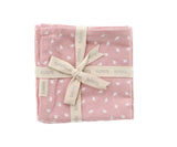 2 Baby Muslins - Pink Leaves - Wee Bambino