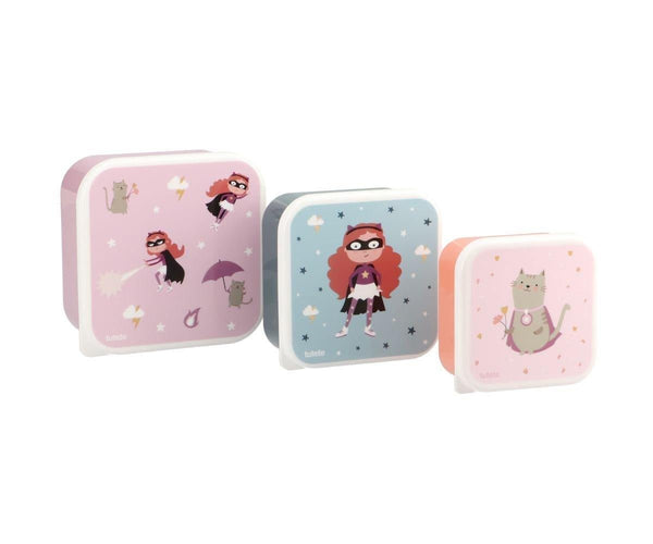 3 Fantastic Girl Lunch Boxes - Wee Bambino