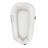 Noordi 2in1 Deluxe Baby Nest & Maternity Pillow with Silver-Ion Cotton, White