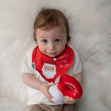 Christmas Reds Bib Set