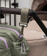 Logo Pram Bag Clips - Olive