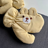 Wee Bambino Waterproof Toddler Mittens (aged 2-6) - Brown Teddy