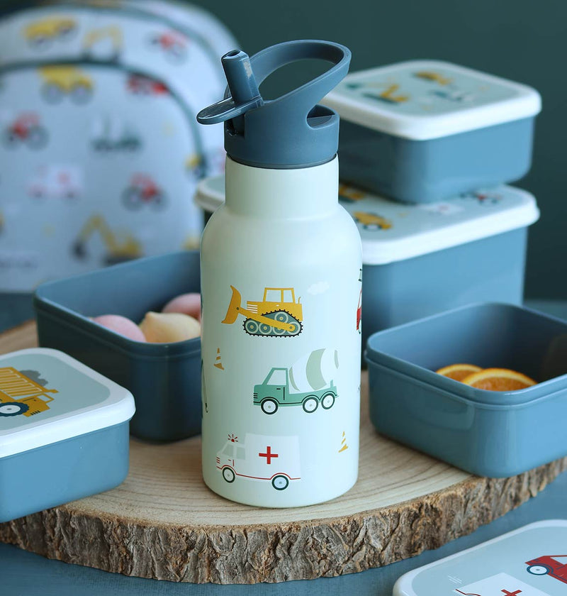 Kids Stainless Steel Drink/Water Bottle: Vehicles, Cars