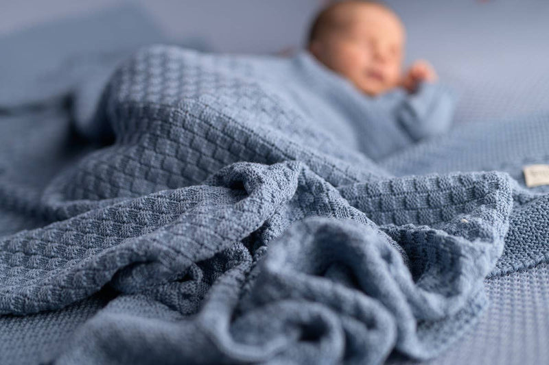Baby Gift Square Blanket - Blue - Wee Bambino