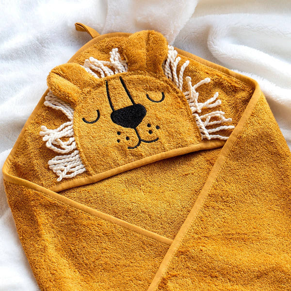 Baby Lion Hooded Cotton Towel - Wee Bambino