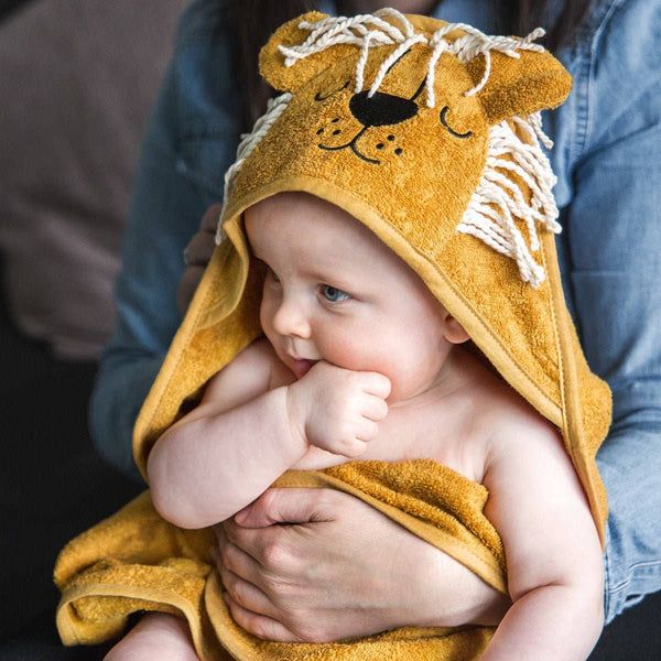 Baby Lion Hooded Cotton Towel - Wee Bambino