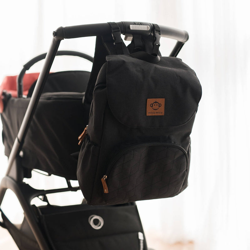 Backpack Maternity Bag - Black - Wee Bambino