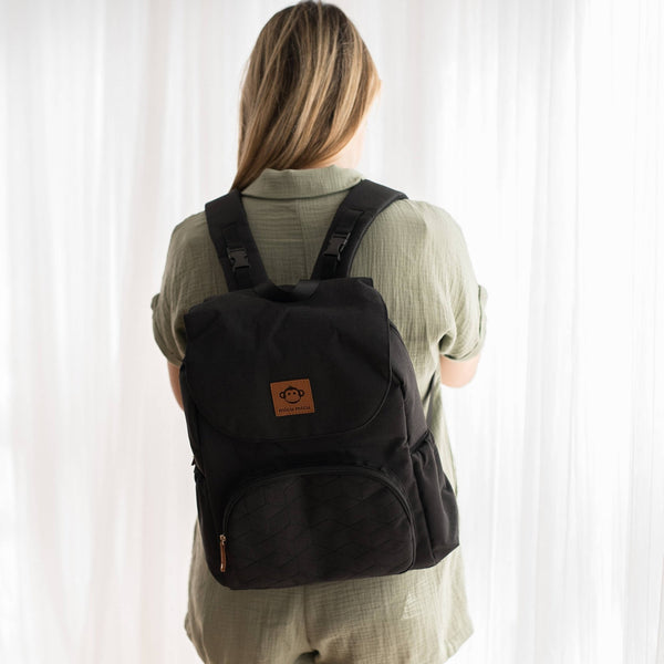 Backpack Maternity Bag - Black - Wee Bambino