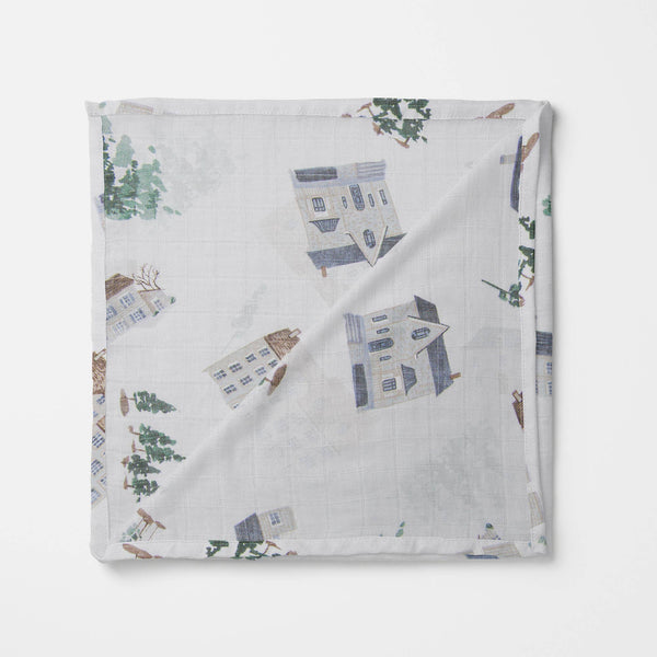 Bamboo Baby Swaddle Blanket, Home Print - Wee Bambino