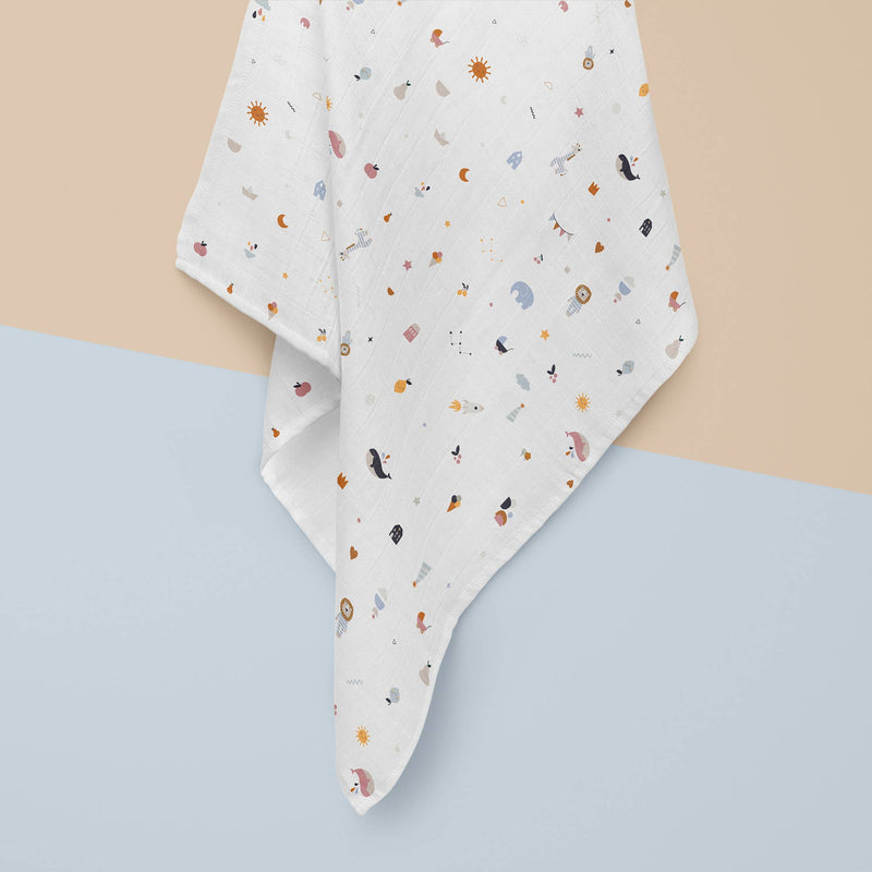 Bamboo Baby Swaddle Blanket, Signature Print - Wee Bambino