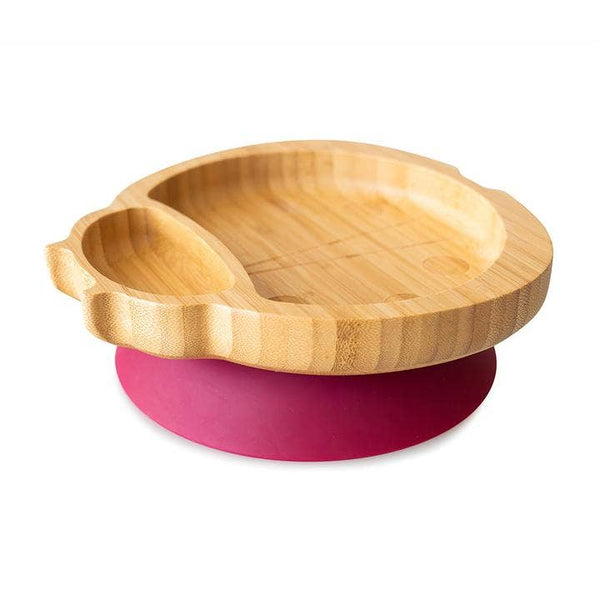 Bamboo Ladybird Plate with Suction Base: Red - Wee Bambino
