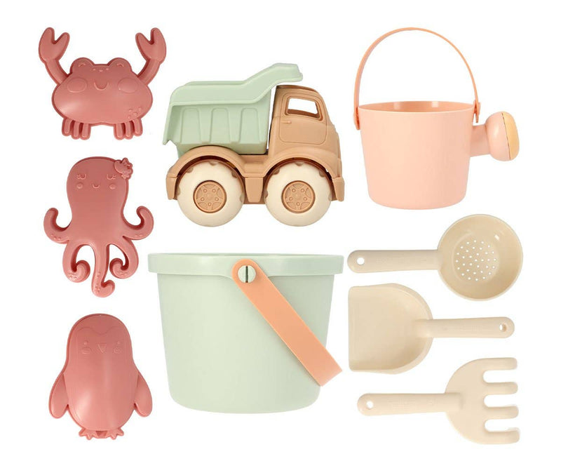 Beach Toy Set - Sage Bucket - Wee Bambino