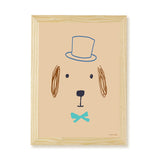 Bruno Dog Art Print - Plaster Pink - Wee Bambino