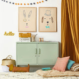 Bruno Dog Art Print - Plaster Pink - Wee Bambino