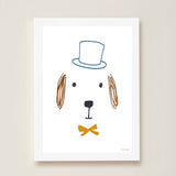 Bruno Dog Art Print - White - Wee Bambino