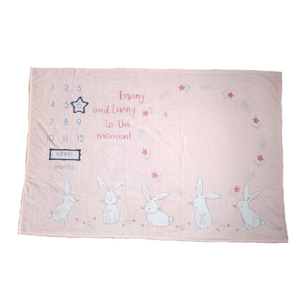 Bunnies Milestone Blanket - Wee Bambino