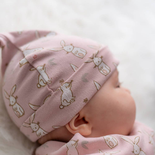 Bunnies on Pink Hat - Wee Bambino