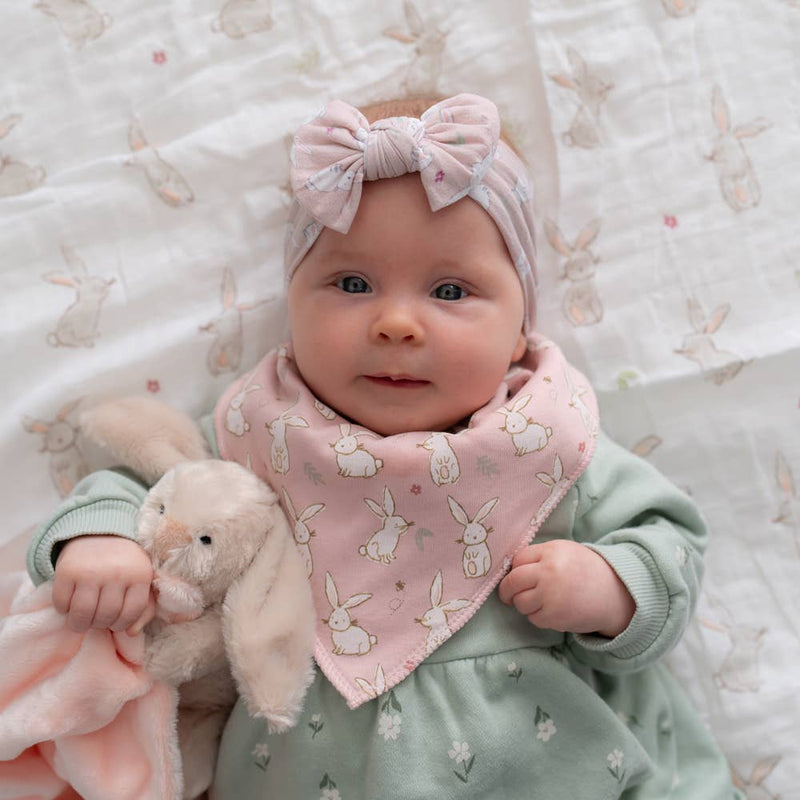 Bunnies Top Bow Turban Headband - Wee Bambino