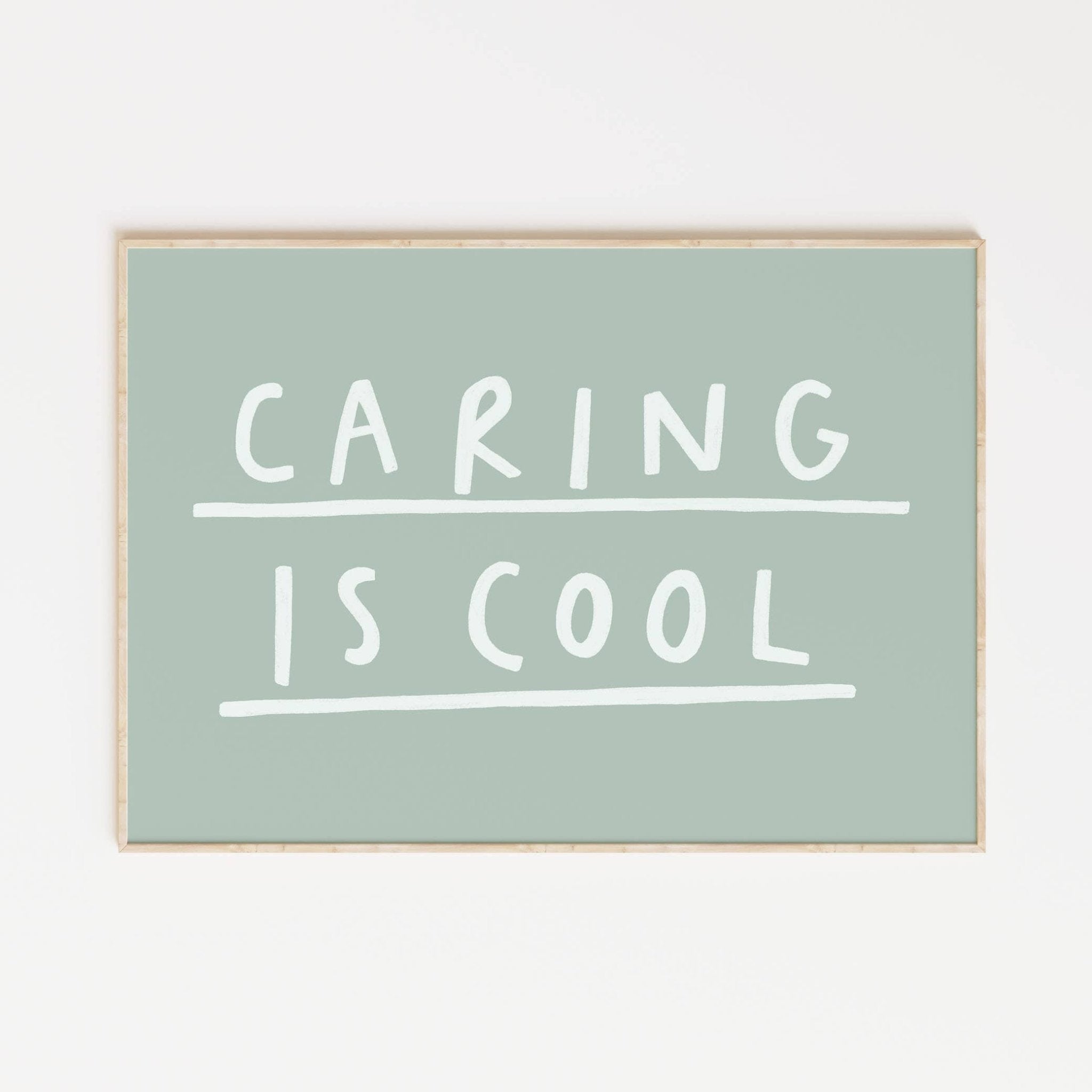 A4 Print - Caring is Cool – Wee Bambino