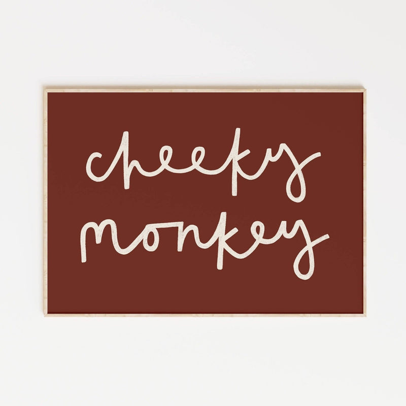 Cheeky Monkey A4 Print - Wee Bambino