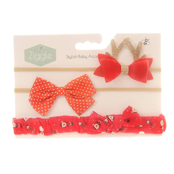 Christmas Bow Headbands - Wee Bambino