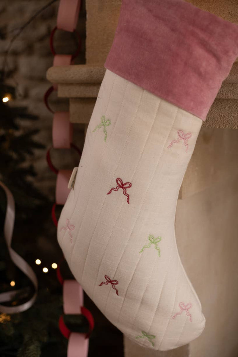Christmas Stocking - Bows - Wee Bambino
