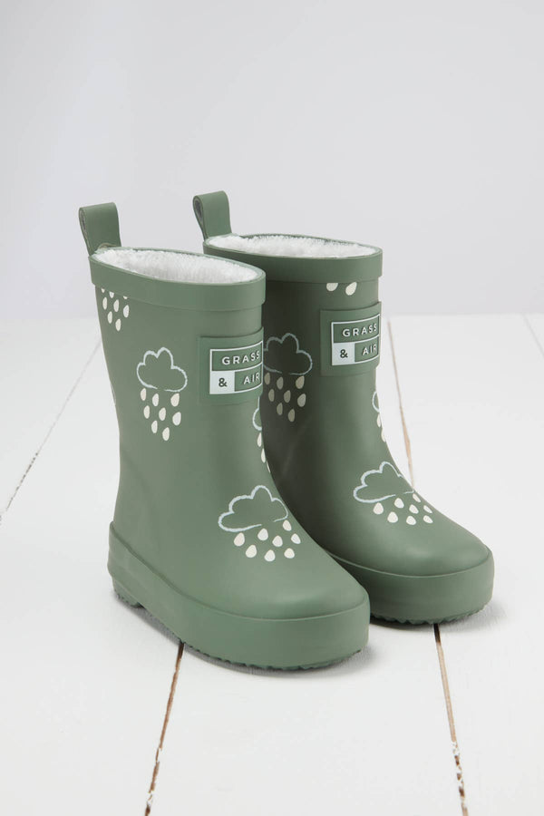 Colour - Changing Kids Wellies - Khaki Green - Wee Bambino