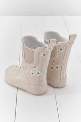Colour - Changing Kids Wellies - Pampas Cream Floral (Short) - Wee Bambino