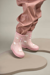 Colour - Changing Kids Wellies - Peppa Pig Pink (Teddy Fleece) - Wee Bambino