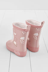 Colour - Changing Kids Wellies - Peppa Pig Pink (Teddy Fleece) - Wee Bambino