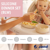 Complete 4 - Piece Silicone Dinner Set for Babies - Wee Bambino