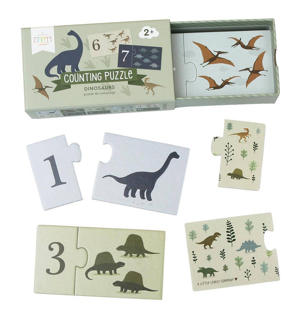 Counting puzzle/match and count: Dinosaurs - Wee Bambino