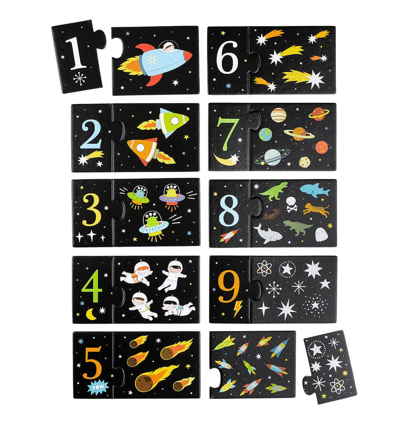 Counting puzzle/match and count: Galaxy - Wee Bambino