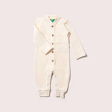 Cream Organic Waffle Playsuit - Wee Bambino