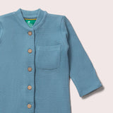 Dreamy Blue Organic Waffle Playsuit - Wee Bambino