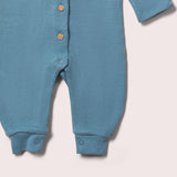 Dreamy Blue Organic Waffle Playsuit - Wee Bambino