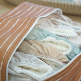 Dune Tan with White - Cloth Nappy Pod - Wee Bambino