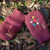 EX PHOTOSHOOT Hazelnut Embroidered Knitted Mittens - Wee Bambino