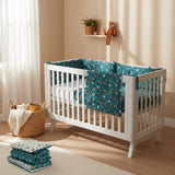 FORREST 3 Piece Reversible Cot Bed Set – Organic Cotton Baby Bedding - Jungle - Wee Bambino