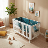 FORREST 3 Piece Reversible Cot Bed Set – Organic Cotton Baby Bedding - Jungle - Wee Bambino