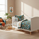 FORREST 3 Piece Reversible Cot Bed Set – Organic Cotton Baby Bedding - Rainforest - Wee Bambino