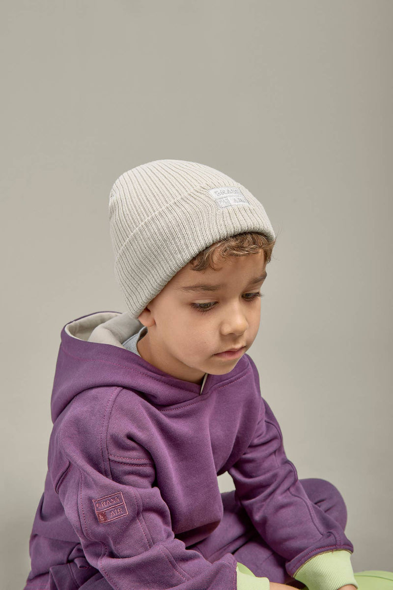 Geo Thermal Grey Beanie - Wee Bambino