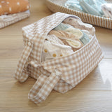 Gingham Taupe - Cloth Nappy Pod - Wee Bambino