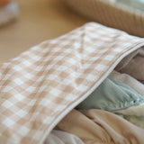 Gingham Taupe - Cloth Nappy Pod - Wee Bambino
