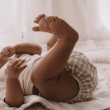 Gingham Taupe - One Size All - In - One Reusable Cloth Nappy - Wee Bambino