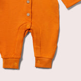 Golden Ochre Organic Waffle Playsuit - Wee Bambino