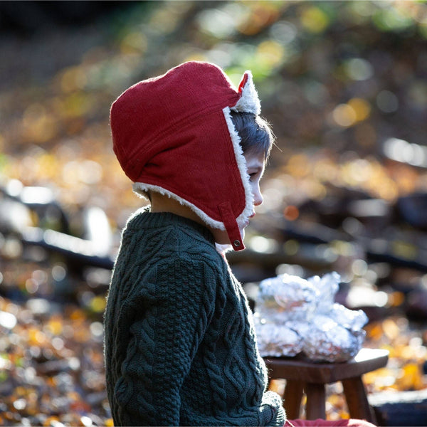 Hazelnut Sherpa Fleece Cosy Hat - Wee Bambino