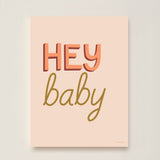 Hey Baby Art Print - Marron - Wee Bambino