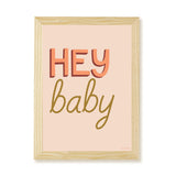 Hey Baby Art Print - Marron - Wee Bambino