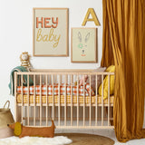 Hey Baby Art Print - Sand - Wee Bambino